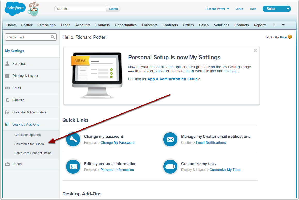 salesforce add in for outlook download